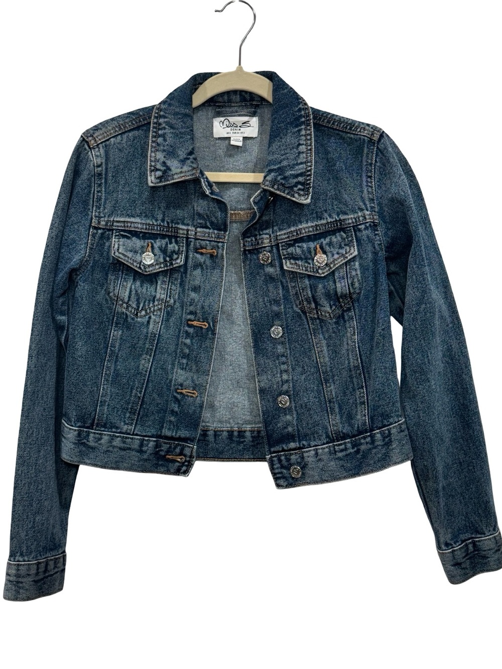 👖 Miss Selfridge Girlfriend Women's Denim Jacket - Dark Blue/Indigo - Picture 7 of 7